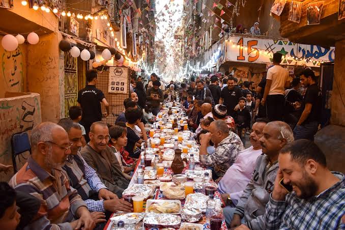 Iftar together is traditional in Ramadan 